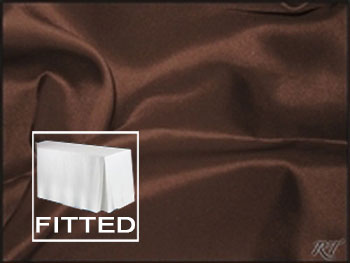 8FT Premium Matt Satin Lamour Rectangular Fitted Tablecloth 30"x96"x29" with Inverted Pleates