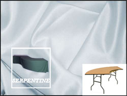 Premium Matt Satin Lamour Serpentine Tablecloth (4830 Model)