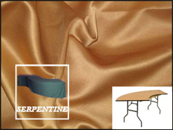 Premium Matt Satin Lamour Serpentine Tablecloth (6030 Model)