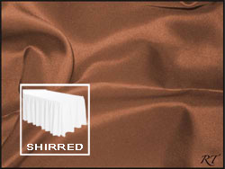 Premium Matt Satin Lamour Shirred Table Skirt - 6FT  (4 Sides Covered) - 17FT Section