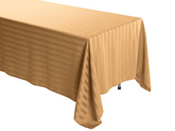 60" x 120" Rectangular Polyester Stripe Tablecloth