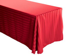 90" x 108" Rectangular Polyester Stripe Tablecloth