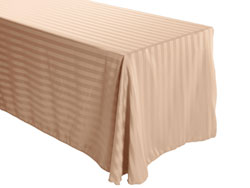 90" x 132" Rectangular Polyester Stripe Tablecloth