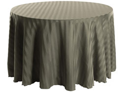 108" Round Polyester Stripe Tablecloth