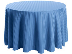 72" Round Polyester Stripe Tablecloth