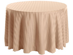 90" Round Polyester Stripe Tablecloth
