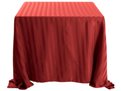 90" x 90" Square Polyester Stripe Tablecloth