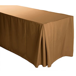 4FT Premium Polyester Rectangular Fitted Tablecloth 30"x48"x29" with Inverted Pleates
