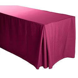 5FT Premium Polyester Rectangular Fitted Tablecloth 30"x60"x29" with Inverted Pleates