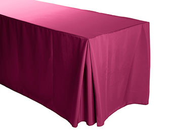 5FT Premium Polyester Rectangular Fitted Tablecloth 30"x60"x29" with Inverted Pleates