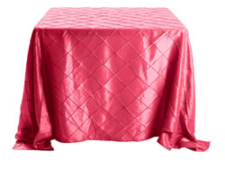 90" x 90" Square Premium Pintuck Tablecloth