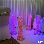 24" Color Changing LED Spiral Metal Party Tower Columns - 1 PCS