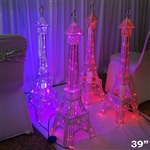39" LED Metal Eiffel Tower Wedding Party Columns - 1PCS