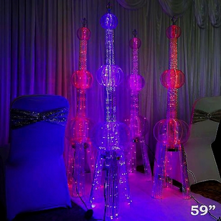 59" 150 LED Oriental Pearl Tower Wedding Aisle Prop Columns - 1PCS