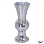 24" Silver Floor Vase Wedding Party Columns - Set of 4