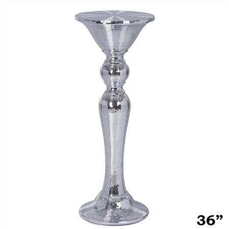 35” Silver Floor Vase Wedding Aisle Prop Party Columns