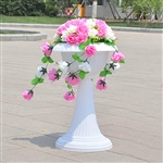22" Tall White PVC Classic Italian Inspired Pedestal Column Flower Plant Stand Pot - 4 Pack