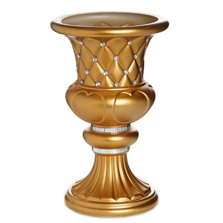 17.75" x 11.25" 10mm Gold Italian Inspired Decorative Party Floral Plant Stand Pot - Pack of 4