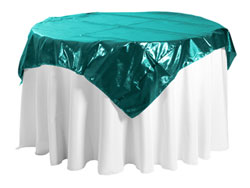 60" X 60" Premium Tissue Lame Square Tablecloth