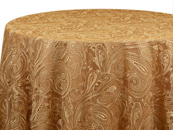 Rental 108" Paisley Lace Round Tablecloth