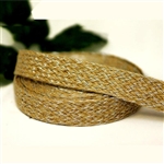 10 Yards 1" DIY Natural/Shiny Silver Picturesque Woven Rustic Burlap Ribbon