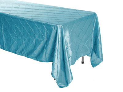Rental 50" x 120" Premium Pintuck Rectangular Tablecloth - Squared Corners