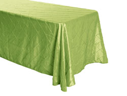 Rental 90" x 132" Premium Pintuck Rectangular Tablecloth - Rounded Corners