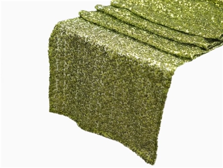 Duchess Sequin Table Runners – Apple Green