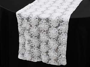 Tulle Sequin COUTURE Table Runner - White