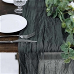 10FT Charcoal Gray Cheesecloth Table Runner, Gauze Fabric Boho Wedding Arbor Decor