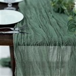 10FT Olive Green Cheesecloth Table Runner, Gauze Fabric Boho Wedding Arbor Decor