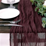 10FT Burgundy Cheesecloth Table Runner, Gauze Fabric Boho Wedding Arbor Decor