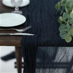 10FT Navy Blue Cheesecloth Table Runner, Gauze Fabric Boho Wedding Arbor Decor