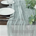 10FT Silver Cheesecloth Table Runner, Gauze Fabric Boho Wedding Arbor Decor