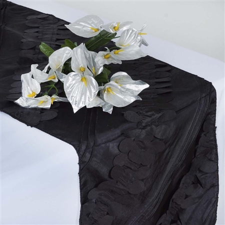 Paradise Forest Taffeta Table Runners – Black