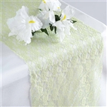 Floral Elegant Lace Table Runner - Tea Green