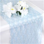 Floral Elegant Lace Table Runner - Serenity Blue