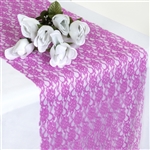 Floral Elegant Lace Table Runner - Fushia