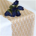 Floral Elegant Lace Table Runner - Gold
