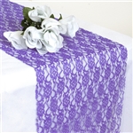 Floral Elegant Lace Table Runner - Purple
