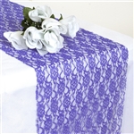 Floral Elegant Lace Table Runner - Royal Blue
