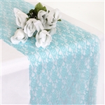 Floral Elegant Lace Table Runner - Turquoise