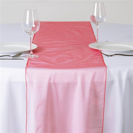 Econoline Organza Table Runner - Coral