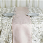 12"x108" Polyester Table Runner - Blush/Rose Gold