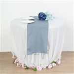 12"x108" Polyester Table Runner - Dusty Blue