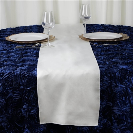 12"x108" Polyester Table Runner - Ivory