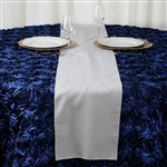 12"x108" Polyester Table Runner - Silver