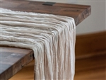 25" x 120" Natural Premium Cheesecloth Table Runner