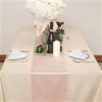 12" x 107" Econoline Velvet Table Runner - Blush/Rose Gold