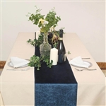 12" x 107" Econoline Velvet Table Runner - Navy Blue